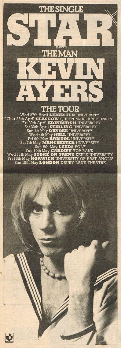 Kevin Ayers Star Tour 1977