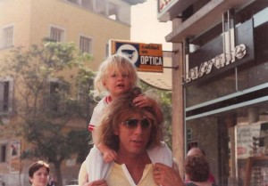Kevin and Galen Ayers in Palma 1980
